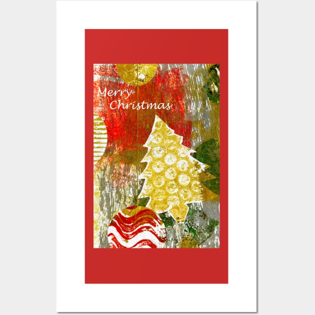 Xmas Card Design 105 in Traditional Colours Wall Art by Heatherian